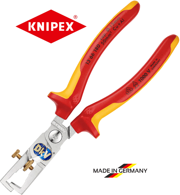 kim tuot day cach dien knipex 13 66 180, knipex vde wire stripping pliers 13 66 180