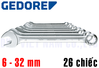 Bộ cờ lê vòng miệng Gedore 7-026