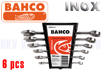 Bộ cờ lê vòng miệng Inox Bahco SS002-6-2