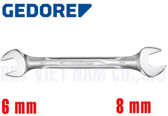 Cờ lê miệng hở Gedore 6 6x8