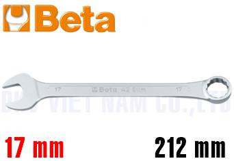 Cờ lê vòng miệng Beta 42SLIM 17