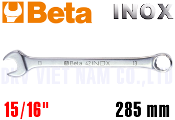 Cờ lê vòng miệng Inox Beta 42INOX-AS 15/16