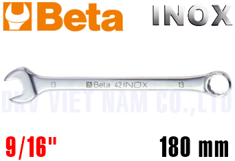 Cờ lê vòng miệng Inox Beta 42INOX-AS 9/16