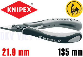 Kìm mỏ nhọn chống tĩnh điện Knipex 34 12 130 ESD