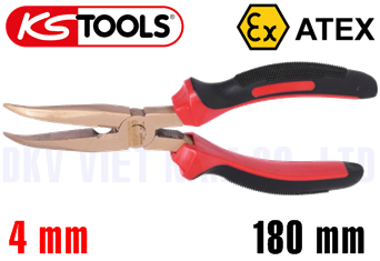 Kìm mỏ nhọn chống cháy nổ KS Tools 962.0612