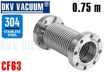 Ống dây chân không CF63, 0.75 mét