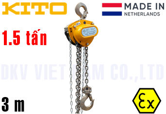 Pa lăng xích kéo tay Kito K015