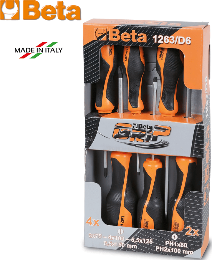 Bộ tô vít BETA 1263/D6, BETA set scewdriver 1263/D6