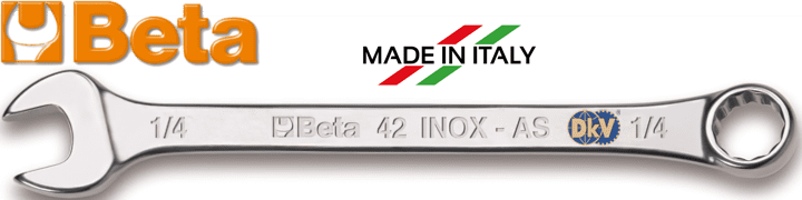 Cờ lê vòng miệng Inox Beta 42INOX-AS 1/4, Beta inox spanner 42INOX-AS 1/4
