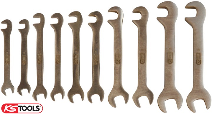 Bo co le chong chay no KS Tools 963.7131, KS Tools non sparking spanner set 963.7131