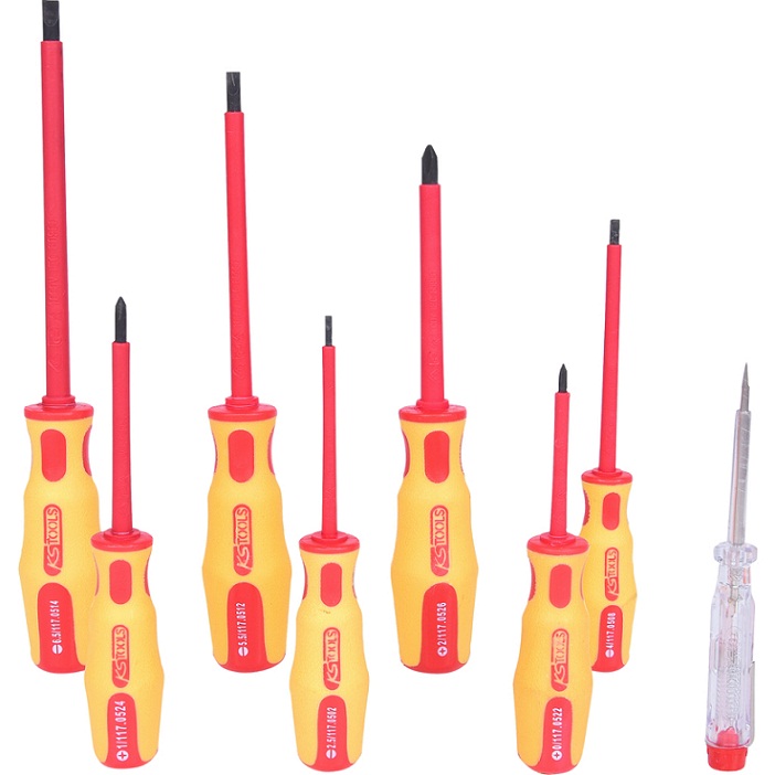 bo to vit cach dien KS Tools 117.0550, KS Tools VDE screwdriver set 117.0550
