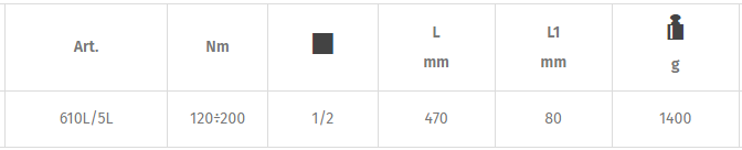 Cờ lê lực Beta 610L/5, cờ lê siết lực Beta 610L/5, Beta torque wrench 610L/5