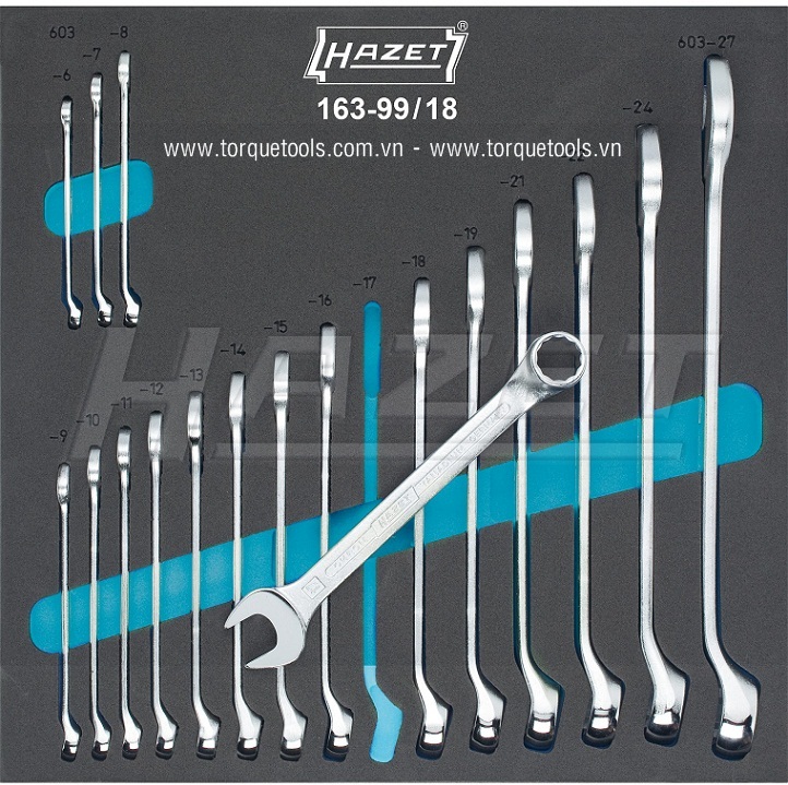 Khay dung cu Hazet 163-99/18, Hazet soft foam insert 163-99/18