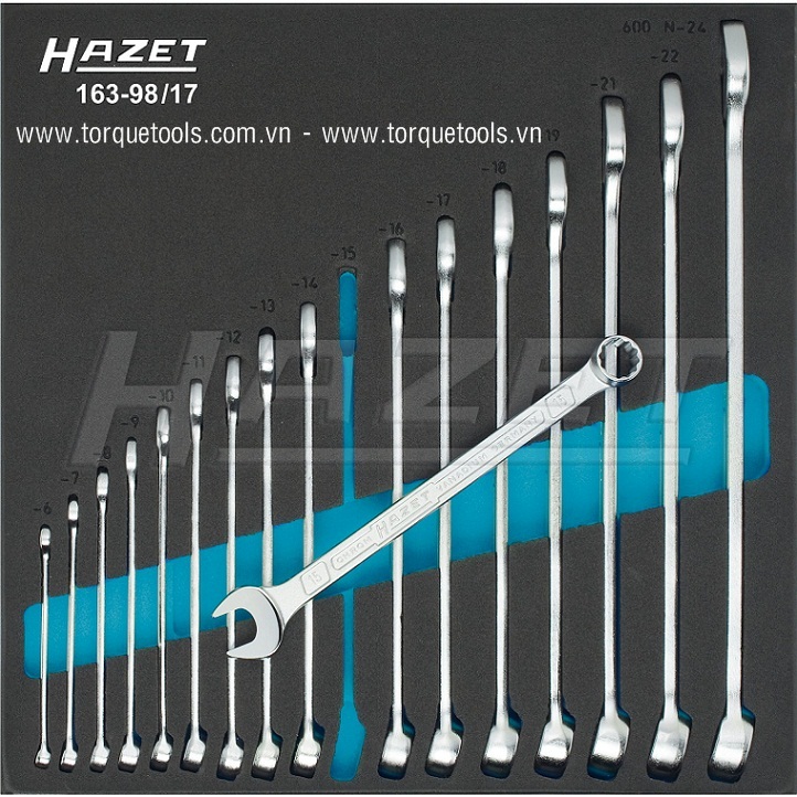 Khay dung cu Hazet 163-98/17, Hazet soft foam insert 163-98/17