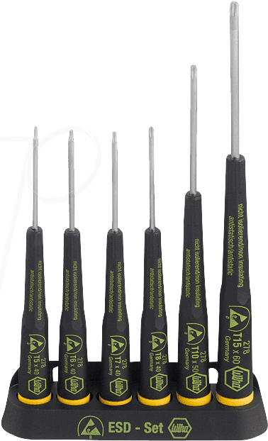 bo to vit chong tinh dien wiha 26919 , wiha esd screwdriver set 26919