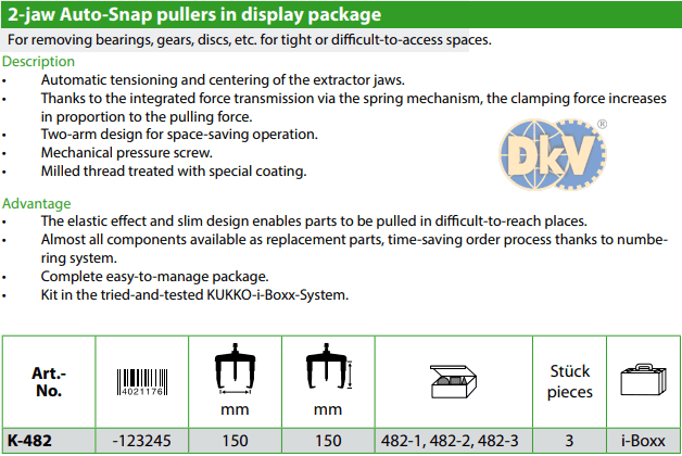 Bộ cảo cơ khí Kukko K-2030-10-S-T, Kukko puller set K-2030-10-S-T
