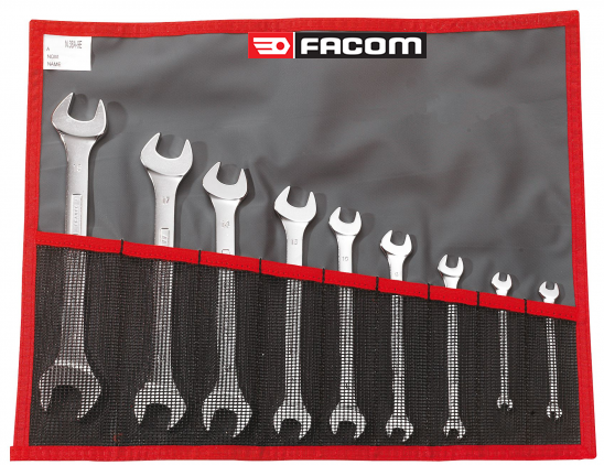 bo co le 2 đầu hở facom 44.JE9T , facom wrench set 44.JE9T