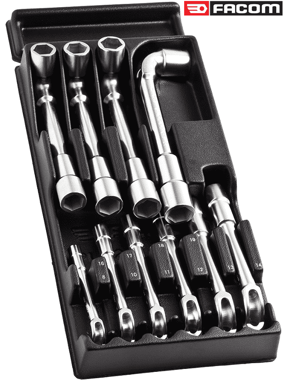 Bộ cờ lê ống đầu lục giác Facom MOD.75-1, Facom wrench set MOD.75-1