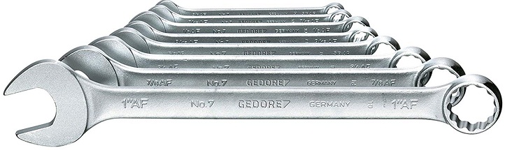 Bộ cờ lê miệng hở/tròng Gedore 7-08A Gedore combination spanners set 7-08A