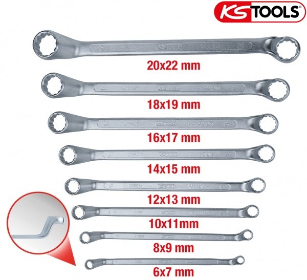  bo co le 2 đầu hở ks tools 517.0248 , ks tools wrench set 517.0248