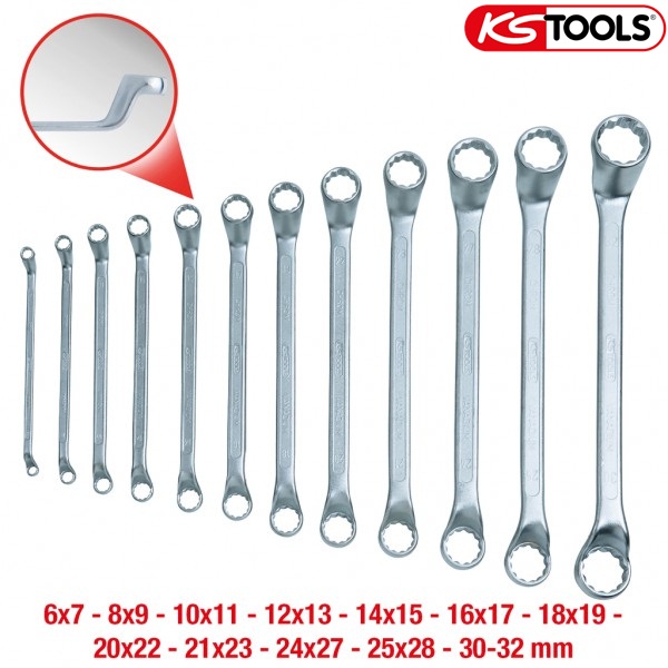 bo co le 2 đầu hở ks tools 517.0250 , ks tools wrench set 517.0250