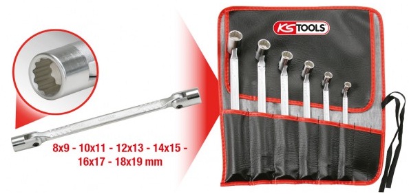 bo co le 2 đầu hở ks tools 517.0310 , ks tools wrench set 517.0310