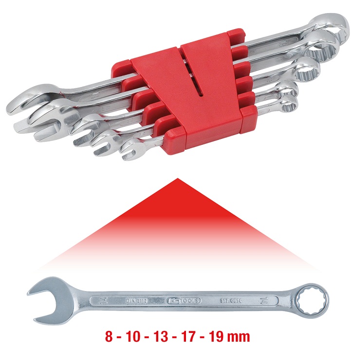 Bộ cờ lê miệng hở/tròng KS Tools 517.0045, KS Tools combination wrench set 517.0045