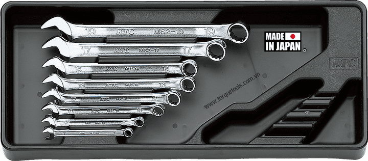 Bộ cờ lê ktc TMS208B , ktc combination reversible ratcheting wrench set TMS208B 