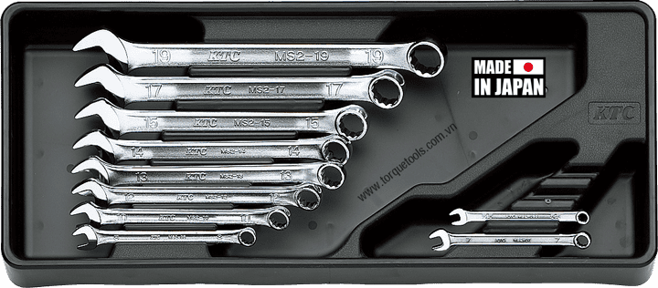 Bộ cờ lê ktc TMS210, ktc combination reversible ratcheting wrench set TMS210 