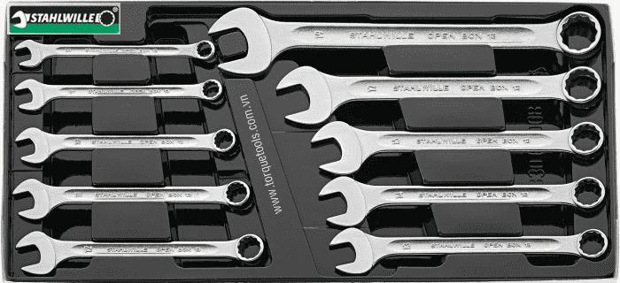 Bộ cờ lê miệng hở/tròng Stahlwille 96400808 , Stahlwille combination spanners set 96400808 