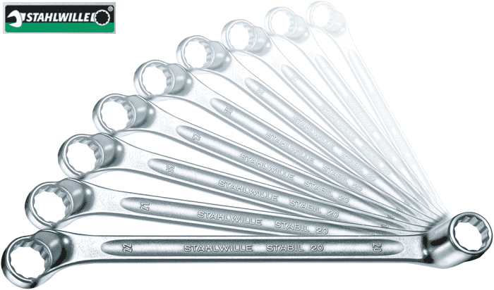 Bộ cờ lê hai đầu tròng Stahlwille 96410408, Stahlwille combination spanners set 96410408