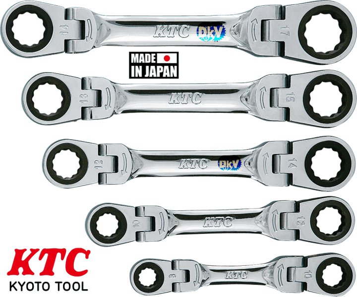 Bộ cờ lê ktc tmr1S05, ktc combination reversible ratcheting wrench set tmr1S05