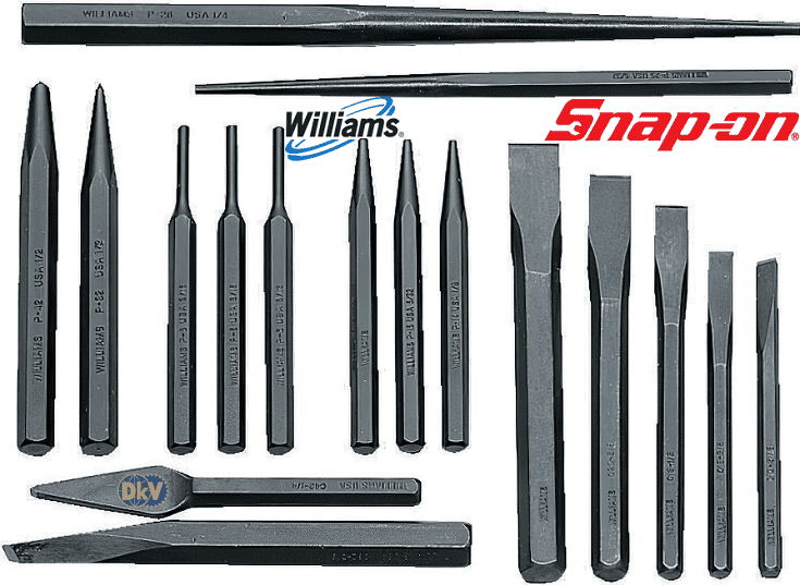 bo dot va duc snap-on pc-17 , snap-on punch & chisel combination sets pc-17