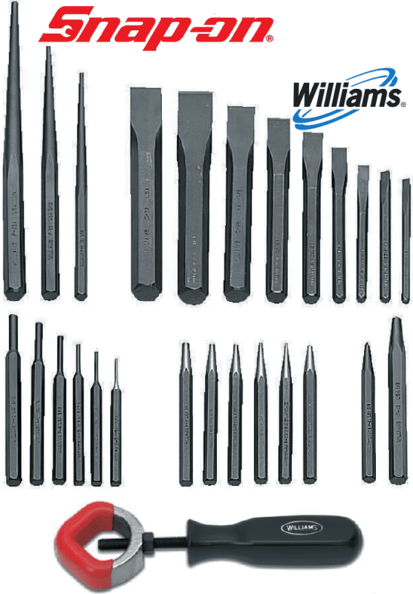 bo dot va duc snap-on pc-27 , snap-on punch & chisel combination sets pc-27