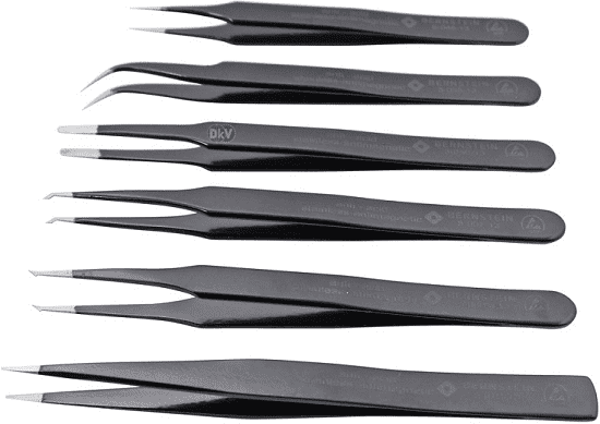 bo dung cu chong tinh dien bernstein 5-060-es, bernstein esd tweezers sets 5-060-es