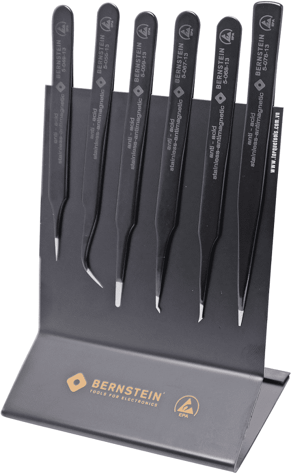 bo dung cu chong tinh dien bernstein 5-060-st, bernstein esd tweezers sets 5-060-st