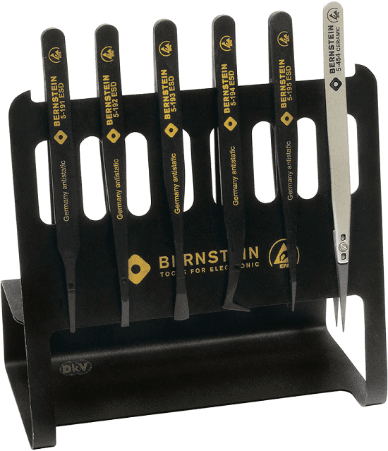 bo dung cu chong tinh dien bernstein 5-190 v, bernstein esd tweezers sets 5-190 v