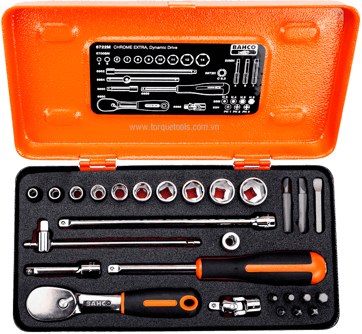bo khau bahco 6722m, bahco socket set 6722m