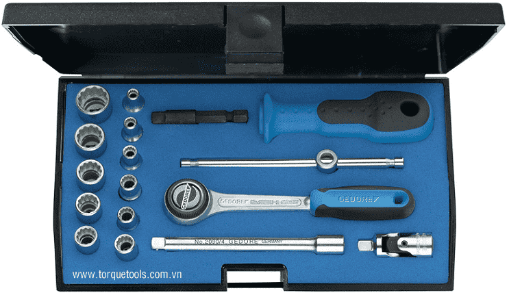 bo khau Gedore D 20 EMU-3, Gedore socket set D 20 EMU-3