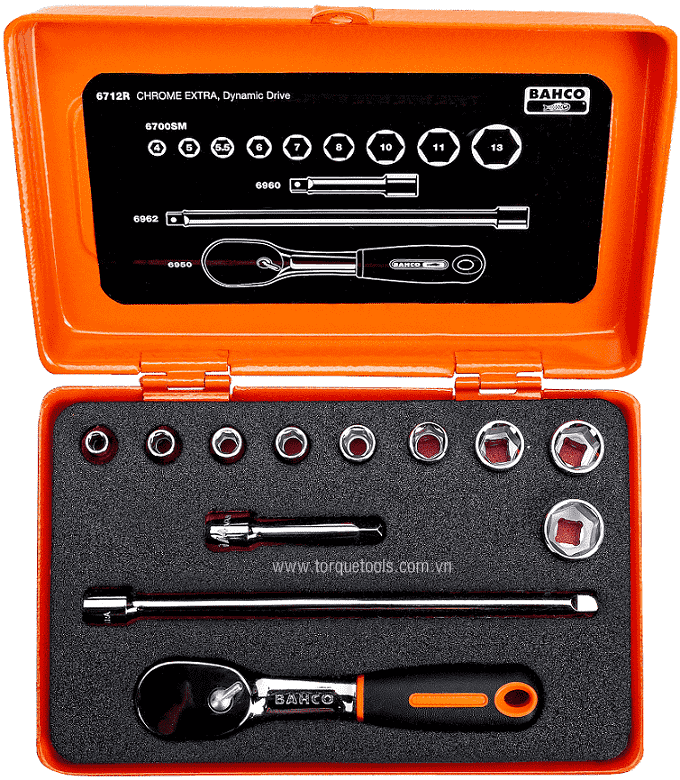 bo khau bahco 6712r, bahco socket set 6712r