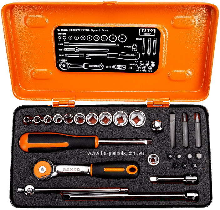 bo khau bahco 6715ge, bahco socket set 6715ge