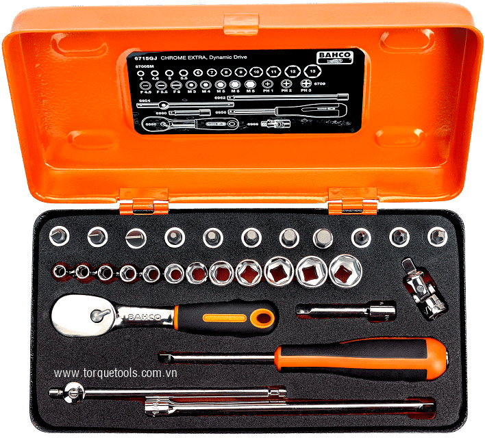 bo khau bahco 6715gj, bahco socket set 6715gj