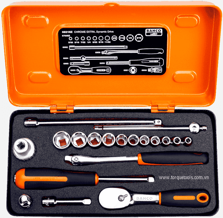 bo khau bahco 6821nz, bahco socket set 6821nz