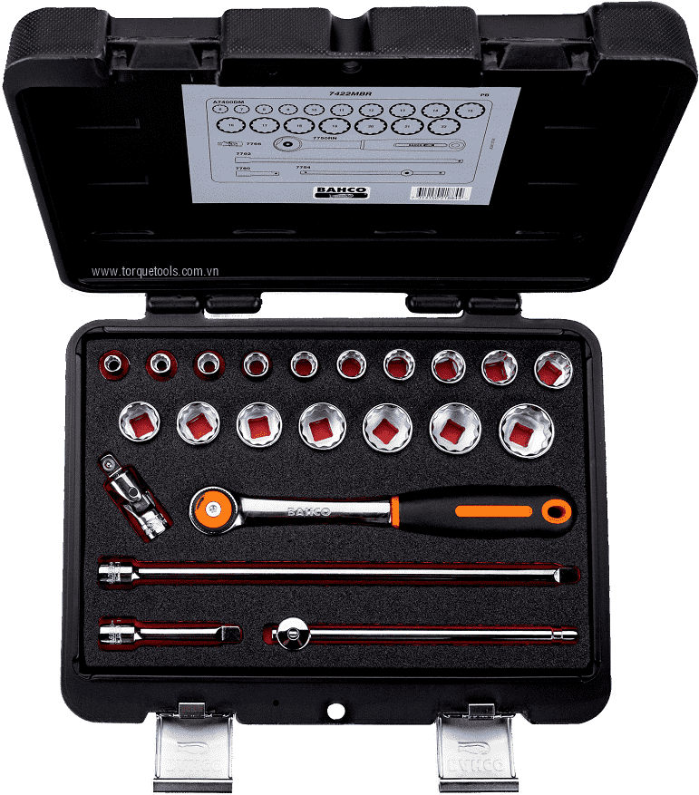 bo khau bahco 7422MBR , bahco socket set 7422MBR