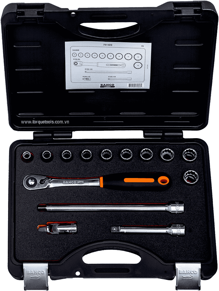 bo khau bahco 7814DS, bahco socket set 7814DS