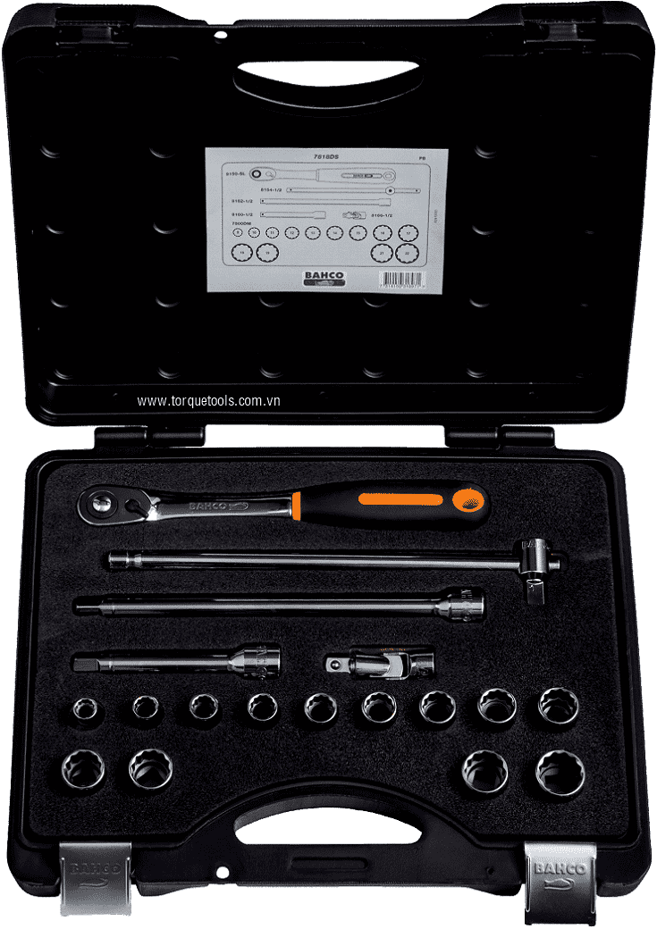 Bộ khẩu Bahco 7818DS, Bahco socket set 7818ds