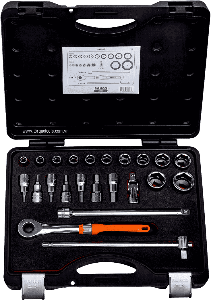 Bộ khẩu Bahco 7823SE , Bahco socket set 7823SE