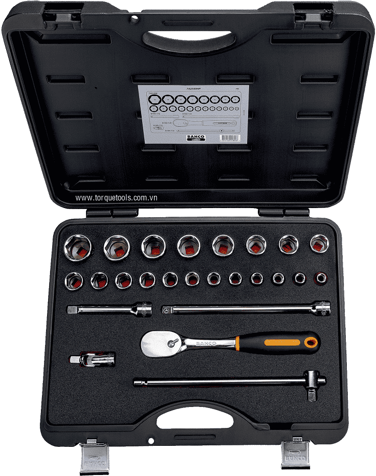 Bộ khẩu Bahco 7825MHP , Bahco socket set 7825MHP 