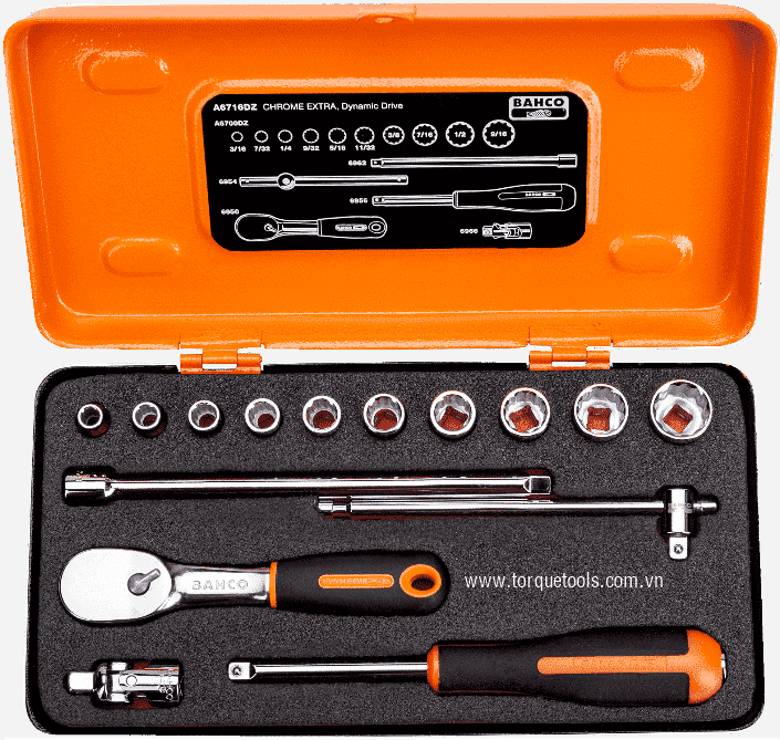 bo khau bahco a6716dz, bahco socket set a6716dz