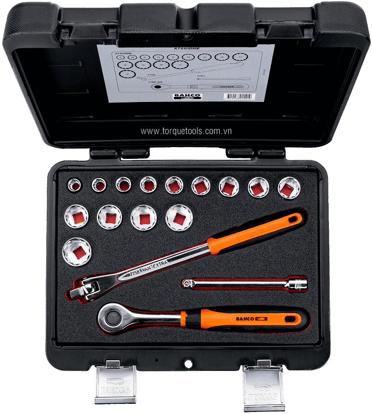 bo khau bahco A7440DME, bahco socket set A7440DME